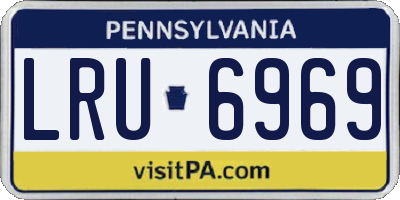 PA license plate LRU6969