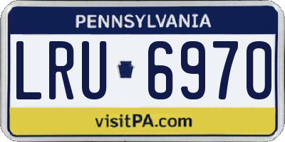PA license plate LRU6970