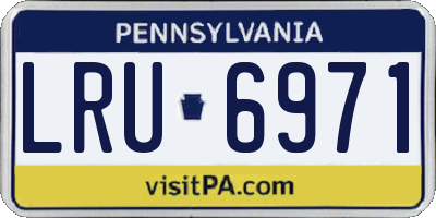 PA license plate LRU6971