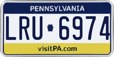 PA license plate LRU6974