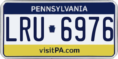 PA license plate LRU6976