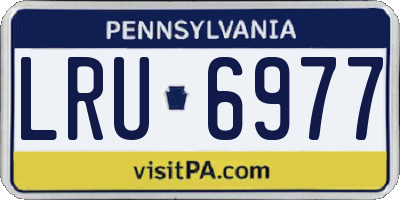 PA license plate LRU6977