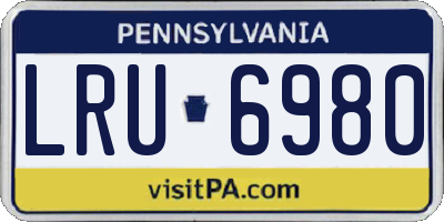PA license plate LRU6980