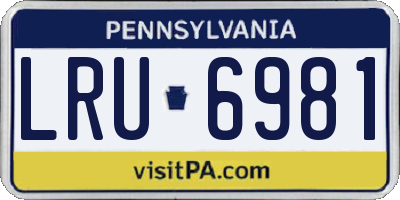 PA license plate LRU6981