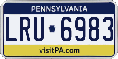 PA license plate LRU6983