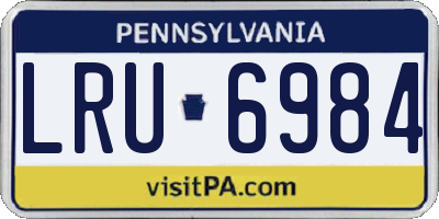 PA license plate LRU6984