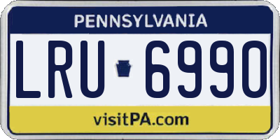 PA license plate LRU6990