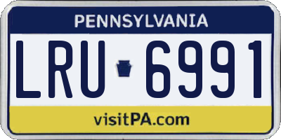PA license plate LRU6991