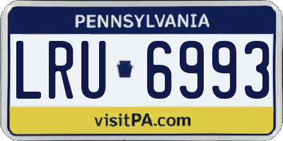 PA license plate LRU6993