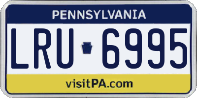 PA license plate LRU6995