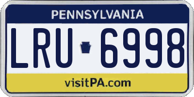 PA license plate LRU6998