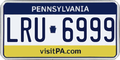 PA license plate LRU6999