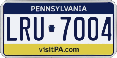 PA license plate LRU7004