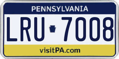 PA license plate LRU7008
