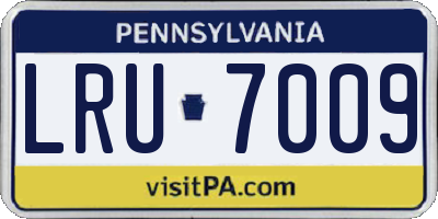 PA license plate LRU7009