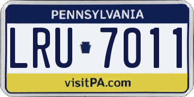 PA license plate LRU7011