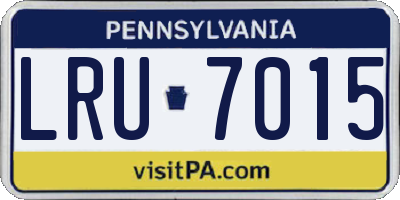 PA license plate LRU7015