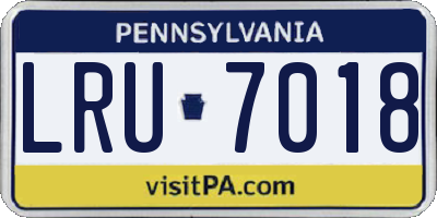 PA license plate LRU7018
