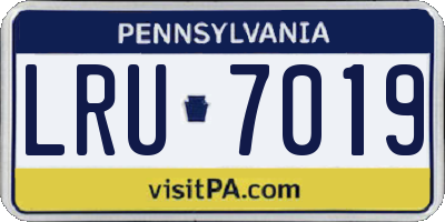 PA license plate LRU7019