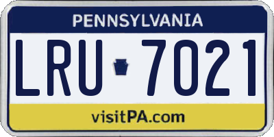 PA license plate LRU7021