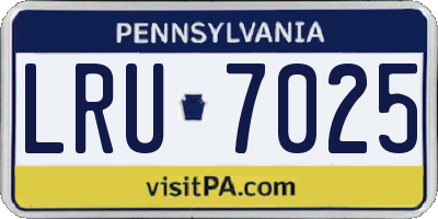 PA license plate LRU7025