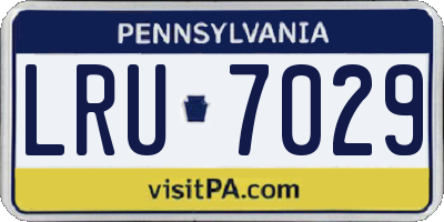 PA license plate LRU7029