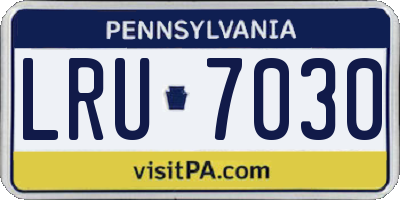 PA license plate LRU7030