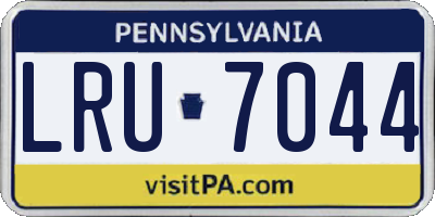 PA license plate LRU7044