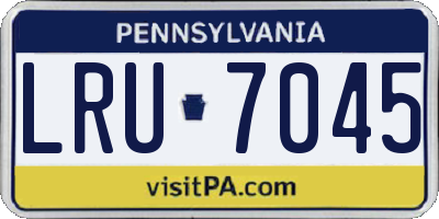 PA license plate LRU7045