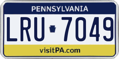 PA license plate LRU7049