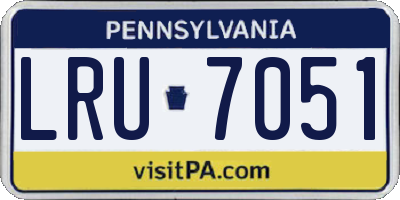 PA license plate LRU7051