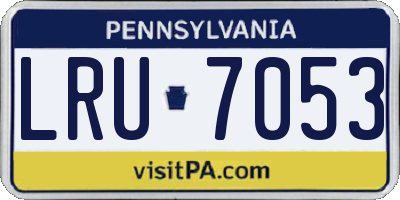 PA license plate LRU7053
