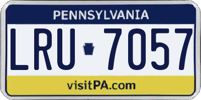 PA license plate LRU7057