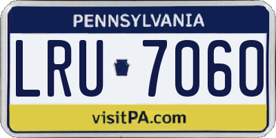 PA license plate LRU7060
