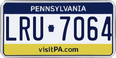PA license plate LRU7064