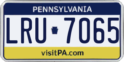 PA license plate LRU7065