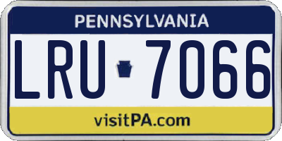 PA license plate LRU7066