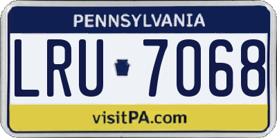 PA license plate LRU7068