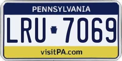 PA license plate LRU7069