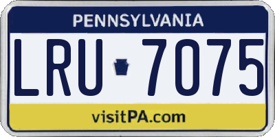 PA license plate LRU7075