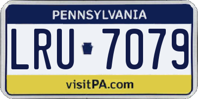 PA license plate LRU7079