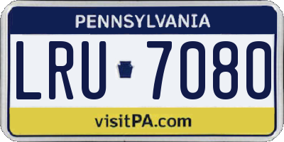 PA license plate LRU7080