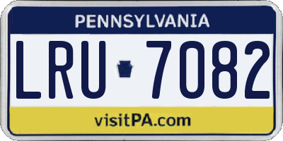 PA license plate LRU7082