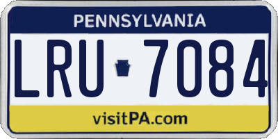 PA license plate LRU7084