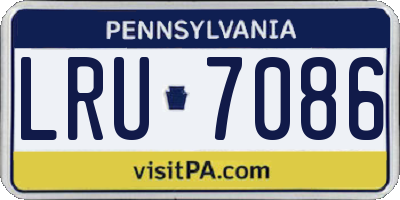 PA license plate LRU7086