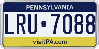 PA license plate LRU7088