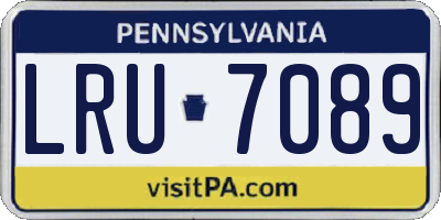 PA license plate LRU7089