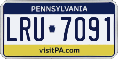 PA license plate LRU7091