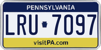 PA license plate LRU7097