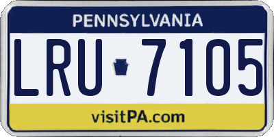 PA license plate LRU7105